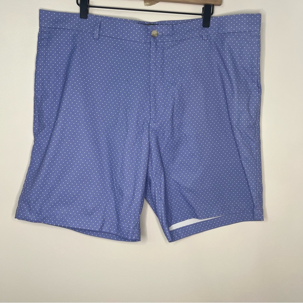 Peter Millar Crown Sport Light Blue Shorts Blue White Dots Size 40 Preppy Wick